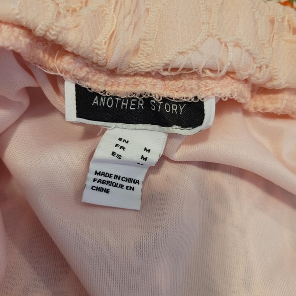 Another Story Pink Lace Off Shoulder Dress - Picture 6 of 6